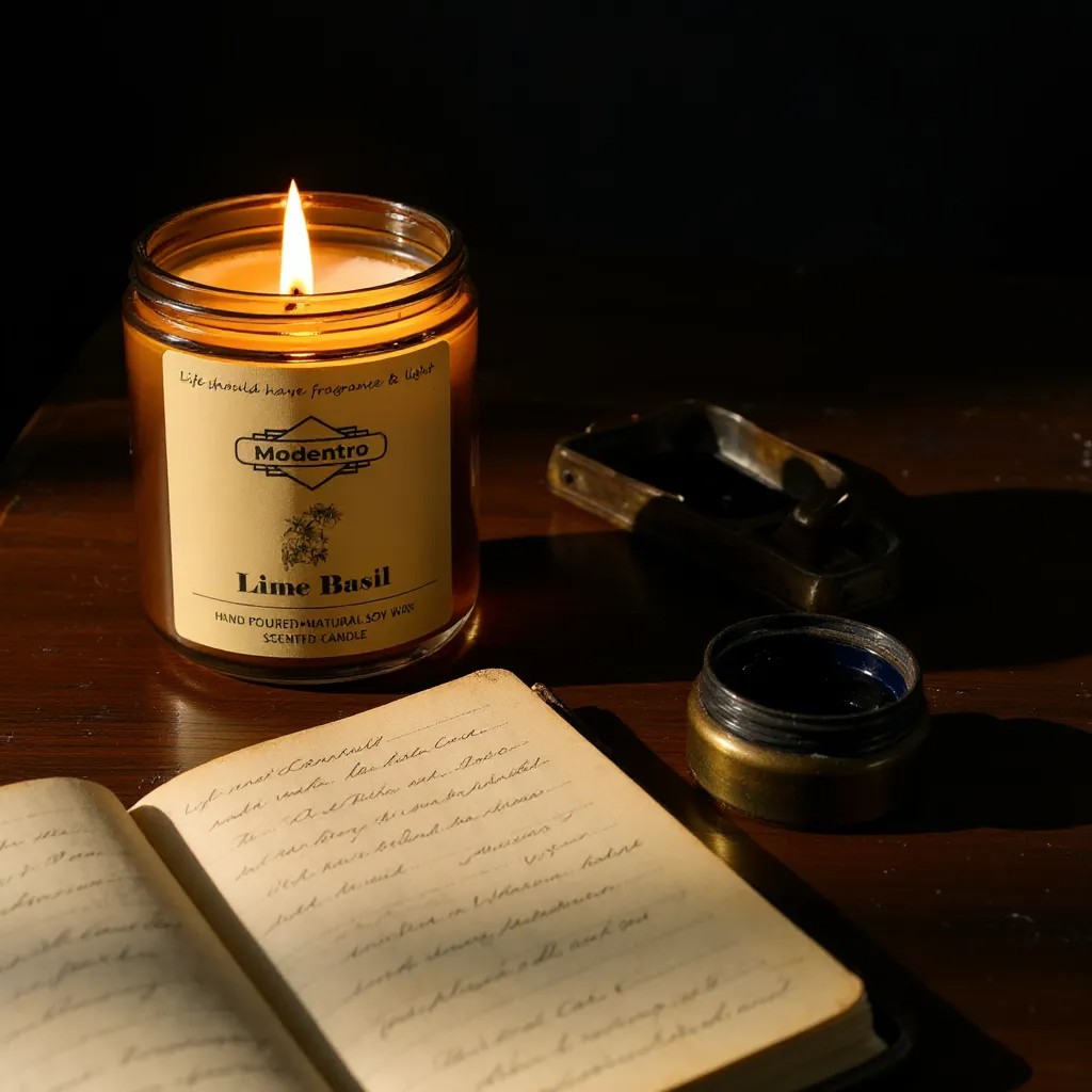 Lime Basil Scented Candle