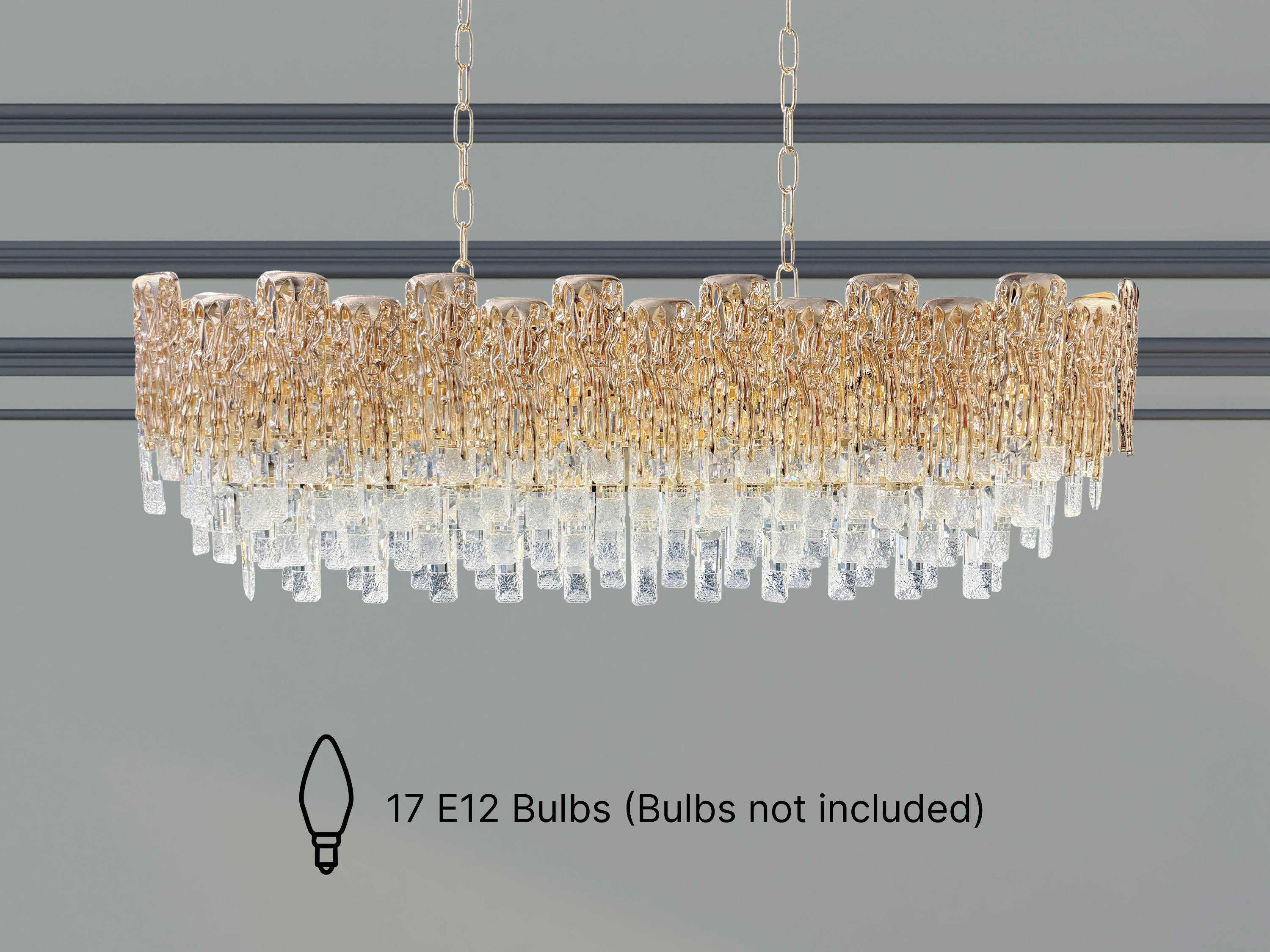 Modern Rectangular Crystal Chandelier – Luxury LED Ceiling Light for Dining Room, Kitchen Island, Living Room, Elegant Pendant Fixture