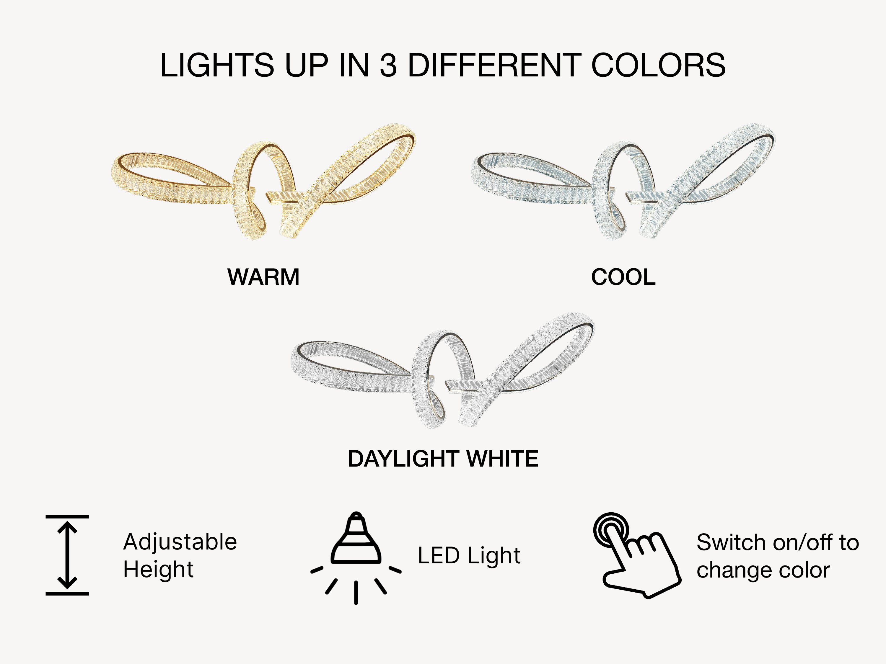 Crystal LED Chandelier – Unique Twisted Design Pendant Light for Living Room & Dining Room