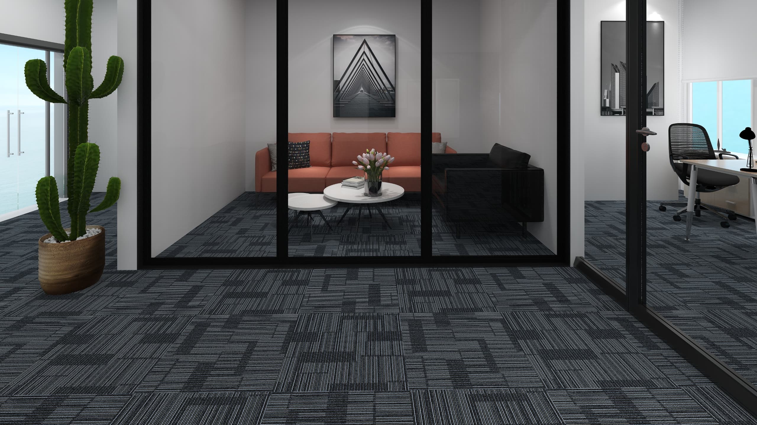 Storm Commercial Carpet Tile 24" x 24" // Durable - Hassle Free - Easy Installation Carpet Tile