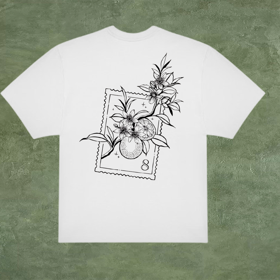 Camiseta Estampada Naranja Floral Andalucia