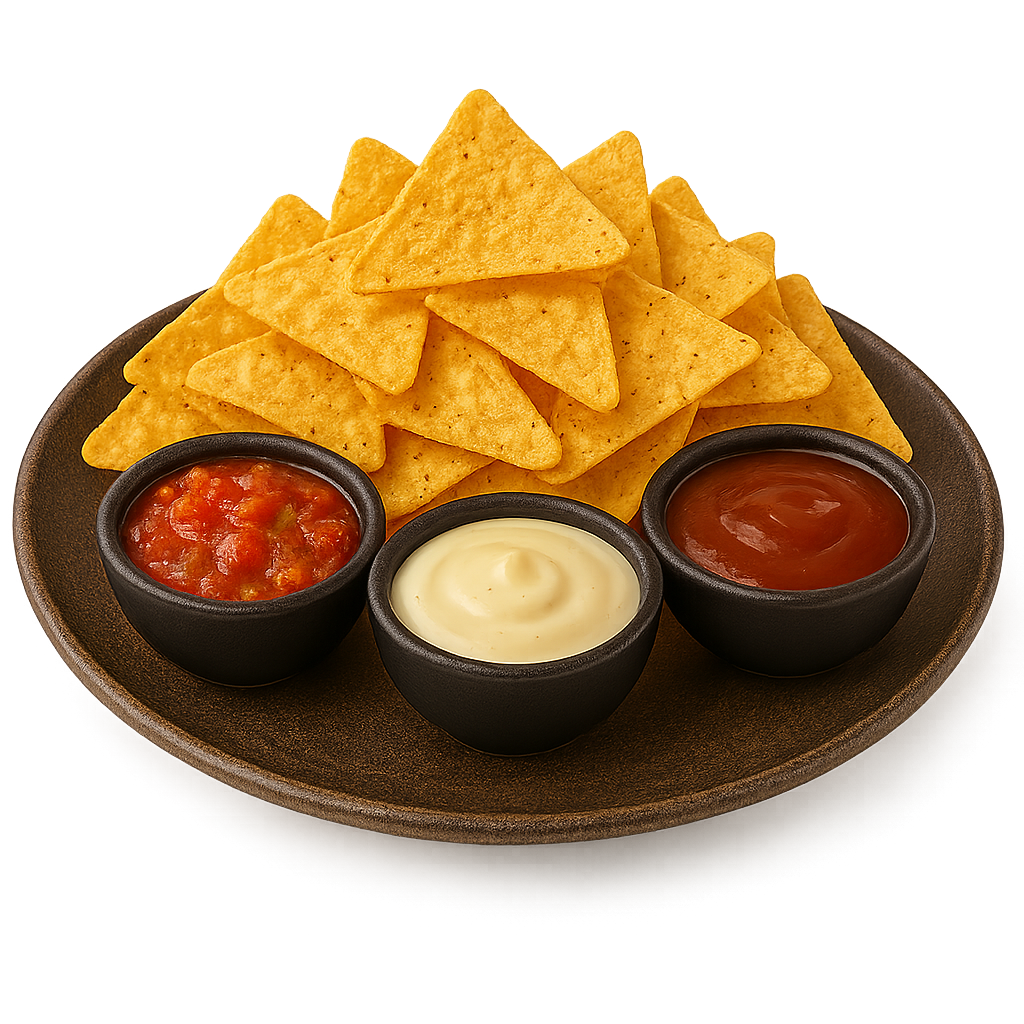 NACHOS CON SALSAS
