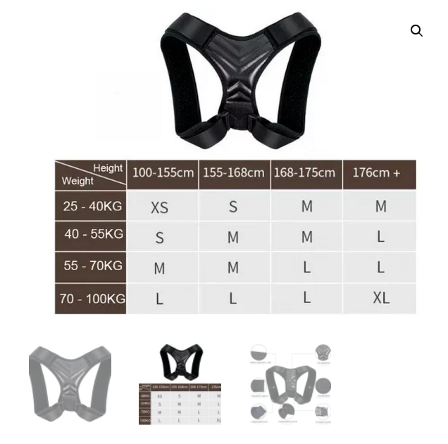 Correcteur de posture Taille M