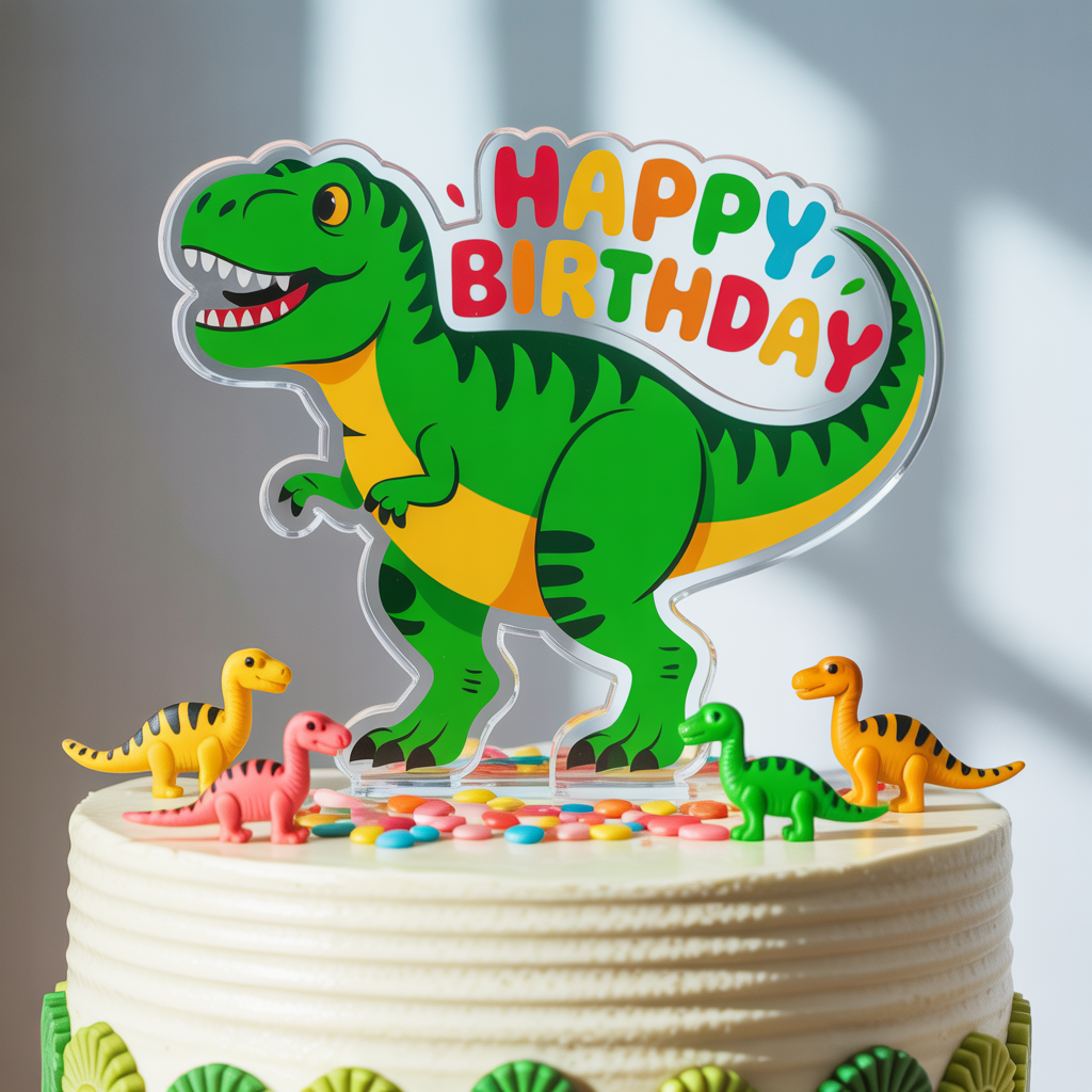 Dinosaur Birthday Cake Topper Set