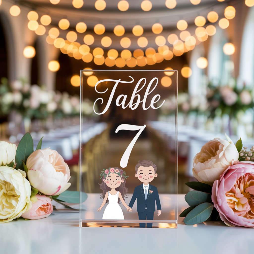 Acrylic Table Number Sign