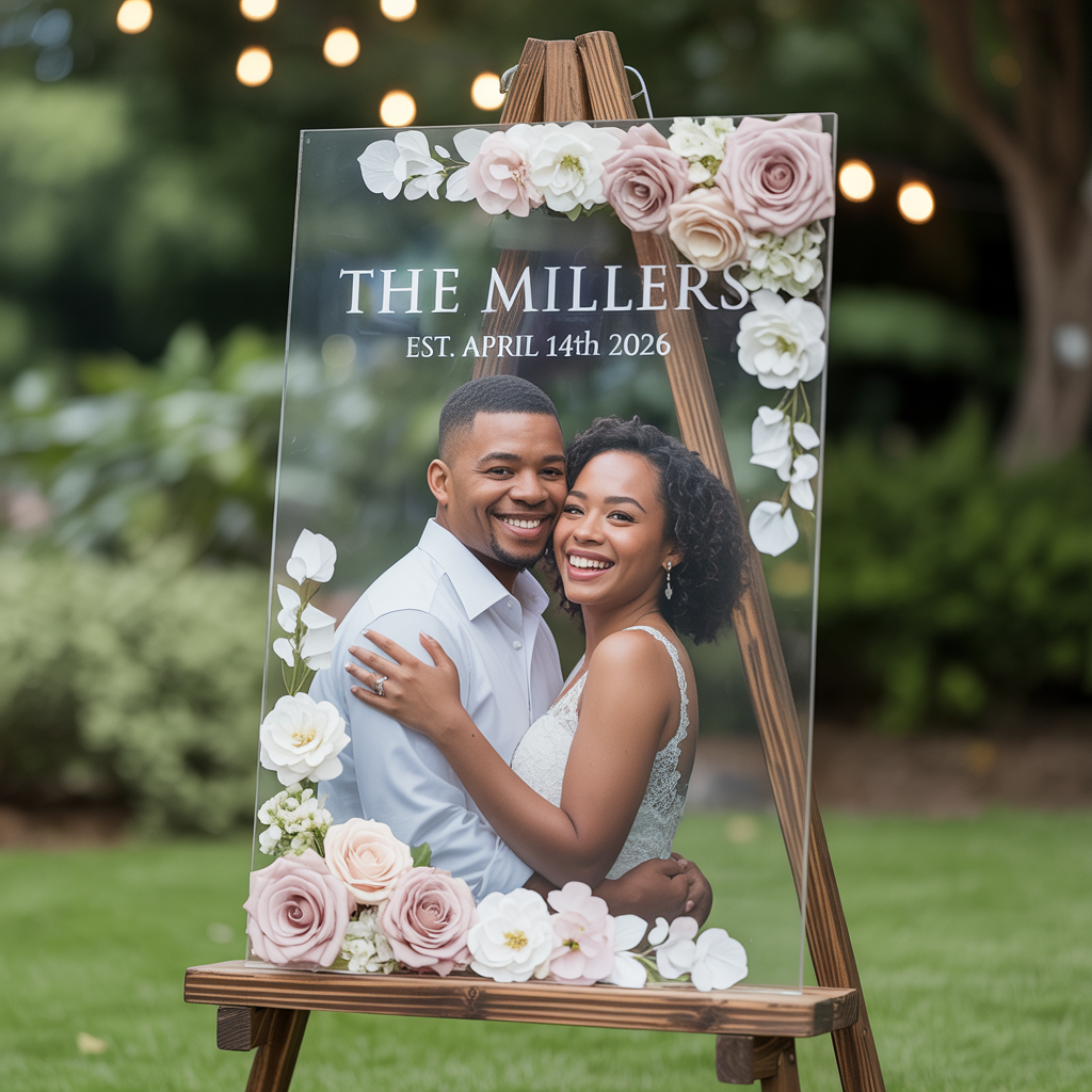 Personalized Acrylic Wedding Sign