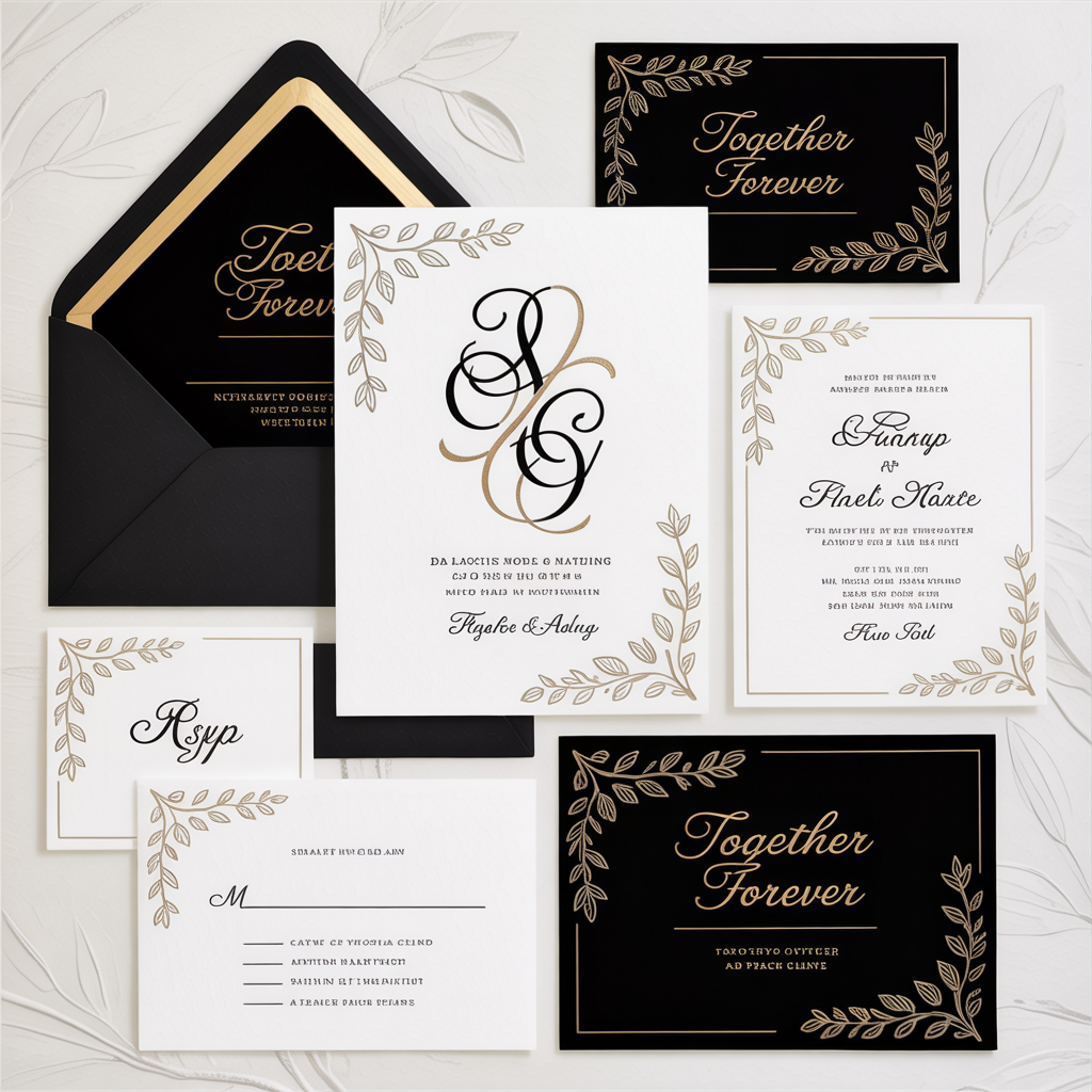 Elegant Wedding Invitation Set