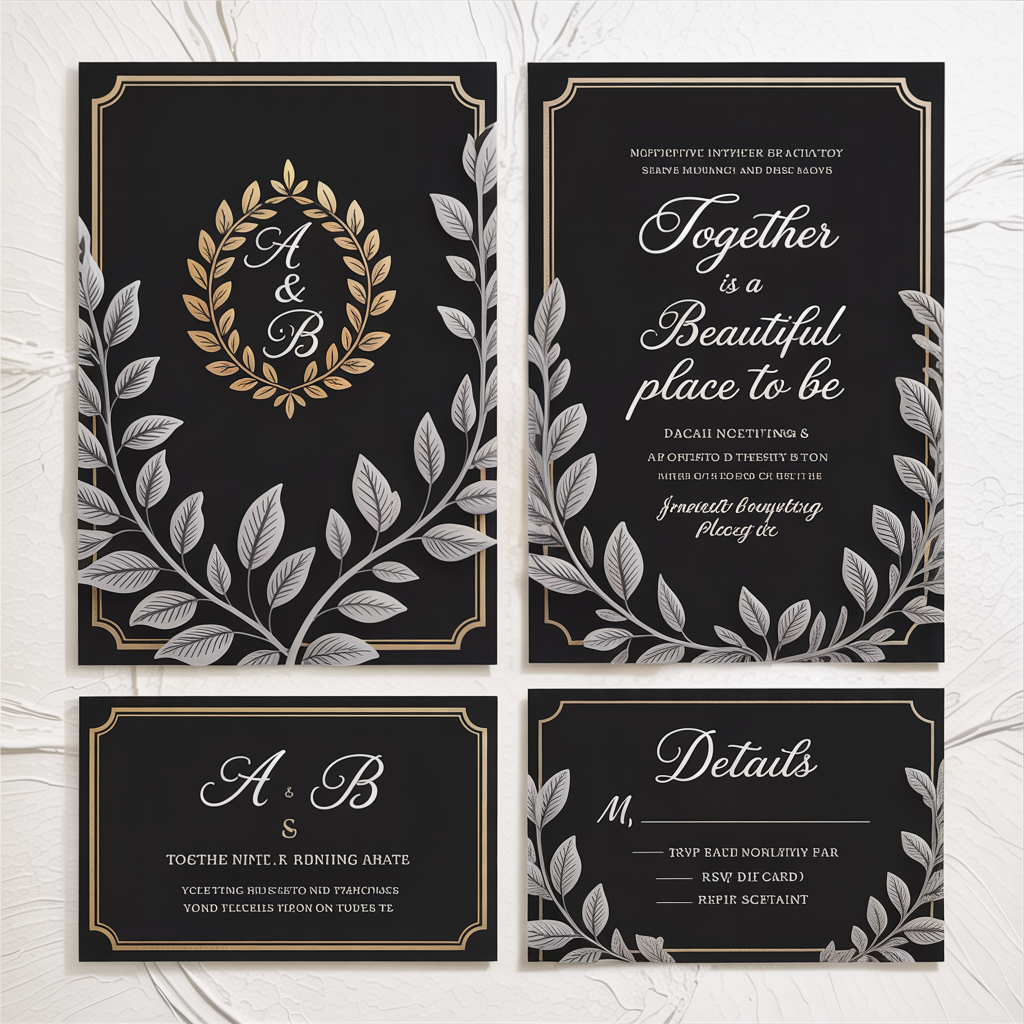 Elegant Wedding Invitation Set
