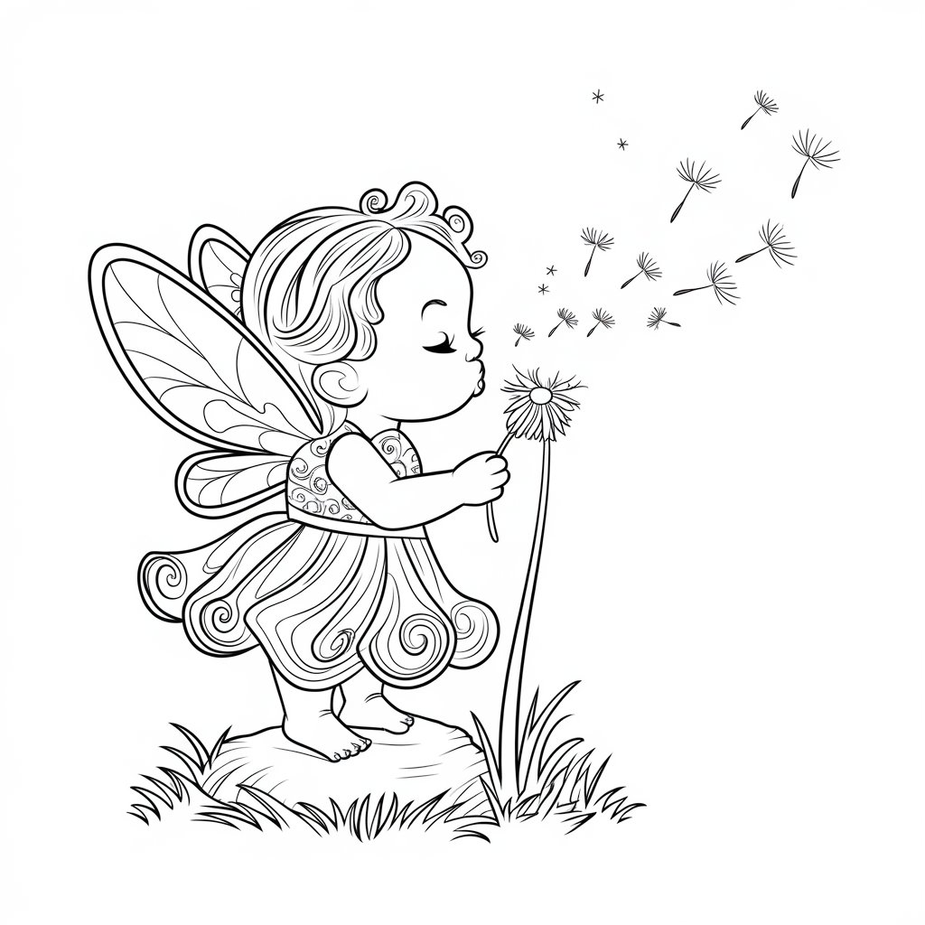 Tiny Wings & Fairy Things Coloring Book