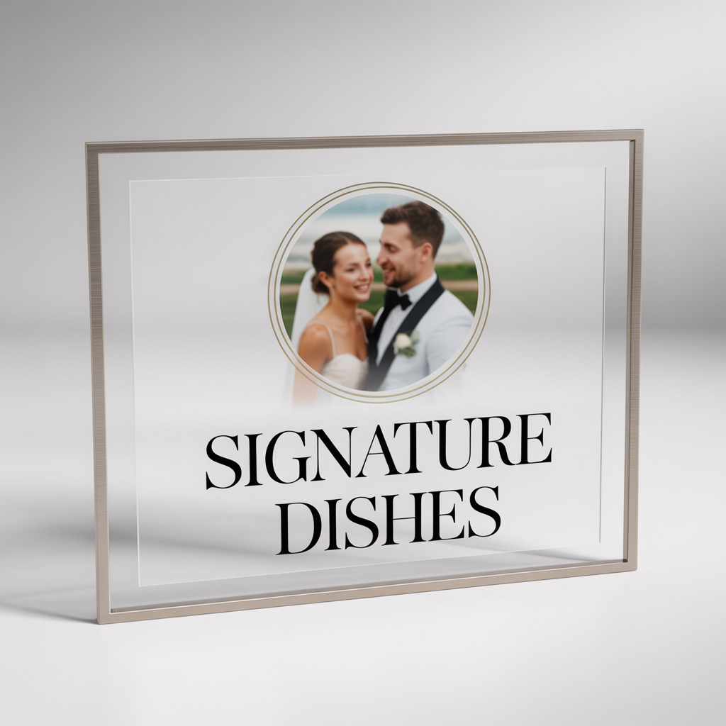 Personalized Acrylic Wedding Menu Sign