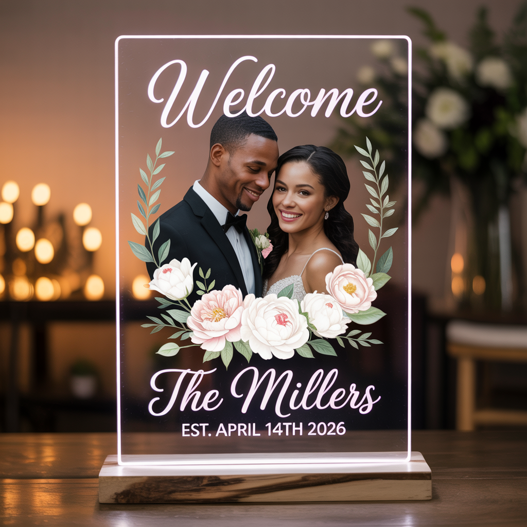 Personalized Acrylic Wedding Sign