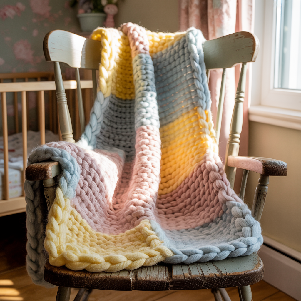 Customizable Hand Knitted Baby Blankets