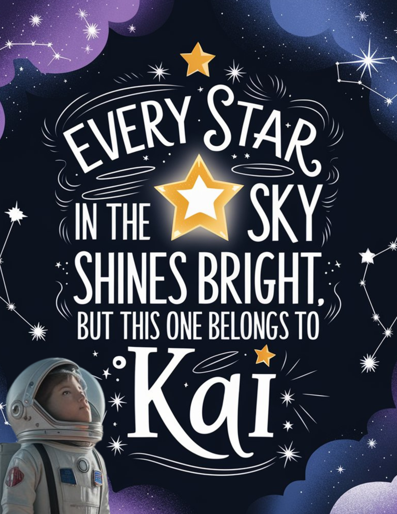 Personalized Star-Themed Wall Art