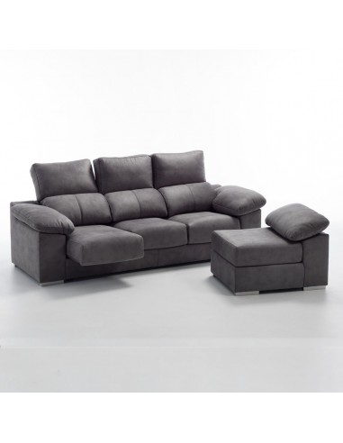 Sofá 3 plazas + puff partido transformable en chaise longue reversible | Rapido Sofas |