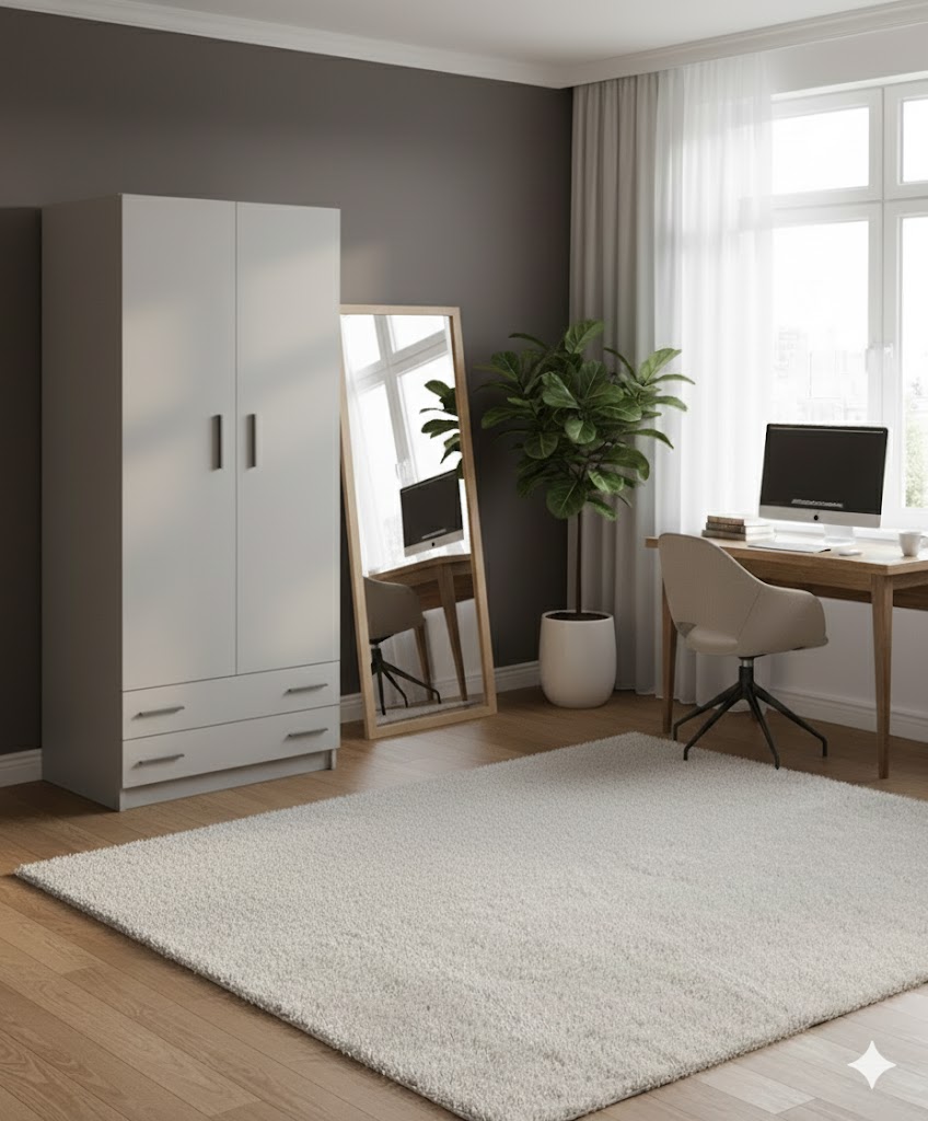 Armario de 2 Puertas y 2 cajones | Rapido Sofas |