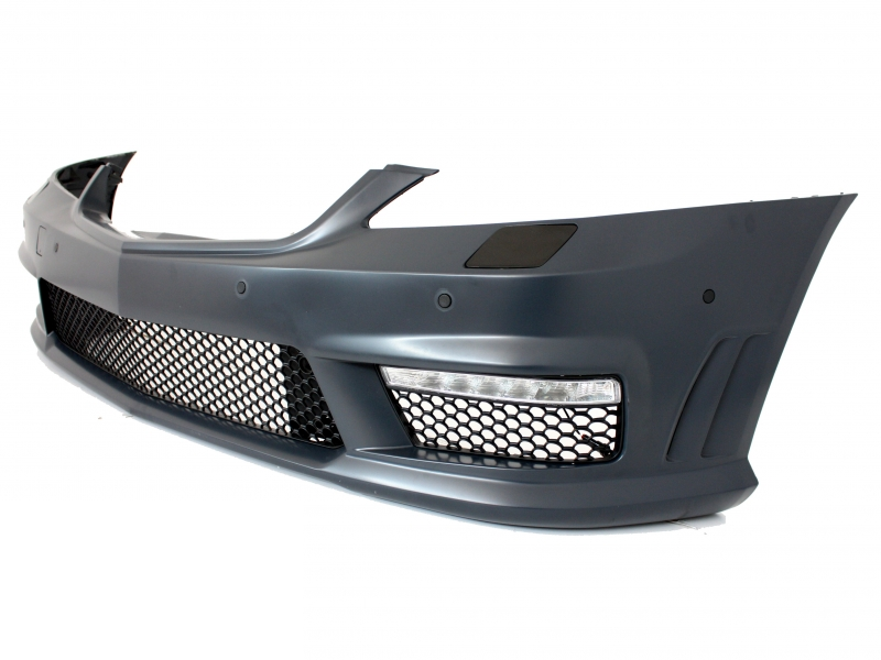 S63 AMG sportinio stiliaus priekinis bamperis su DRL, skirtas Mercedes W221 05-13