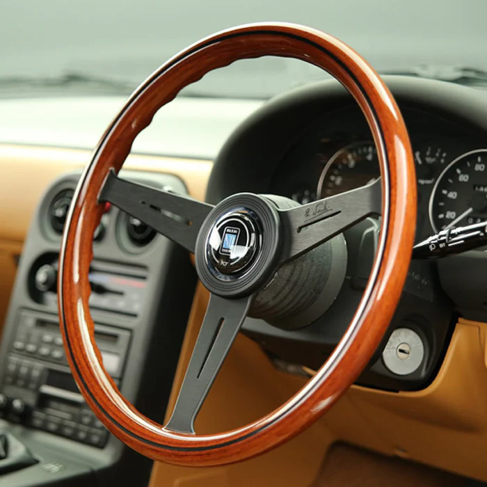 „Mazda MX-5 Roadster V-Spec“ originalus „Nardi x Mazdaspeed“ vairas – juodi mediniai stipinai, 360 mm – NAX132980