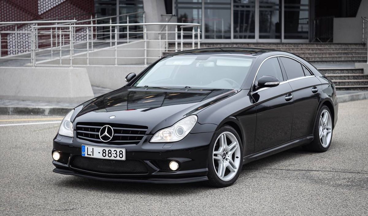 Priekinis bamperio spoileris Mercedes W219 (C219) AMG CLS55 / CLS63