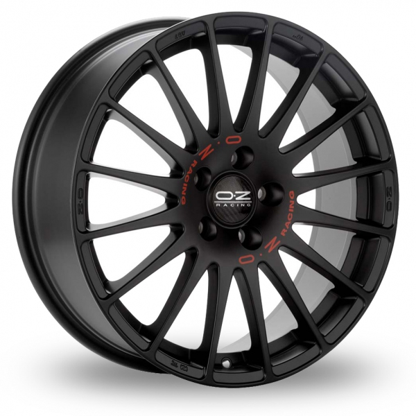 OZ RACING Superturismo GT Matt Black Red Lettering