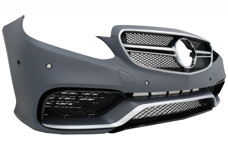E63 AMG stiliaus pilnas priekinis bamperis Mercedes W212 13-16 Facelift modeliui.