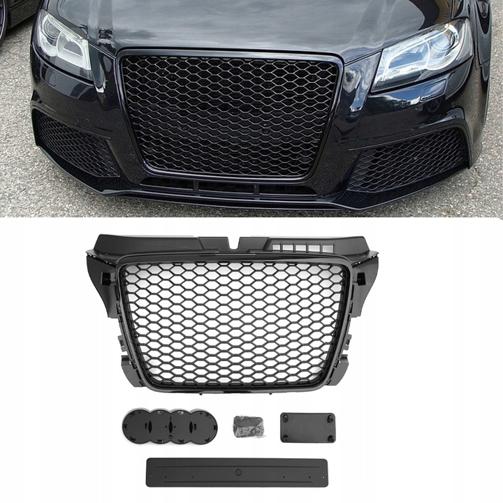 A3 8p facelift 08-12 s3 look grotelės barbekiu priekinės blizgios rs look