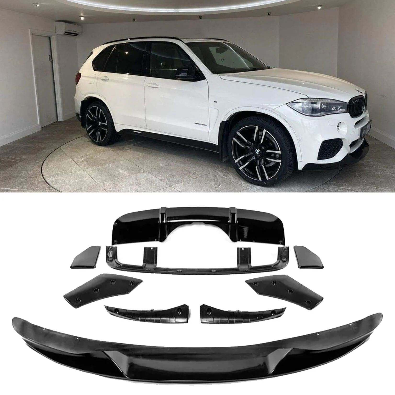 BMW X5 F15 M-Performance 2014-2018 Aero kėbulo komplektas - blizgios juodos spalvos