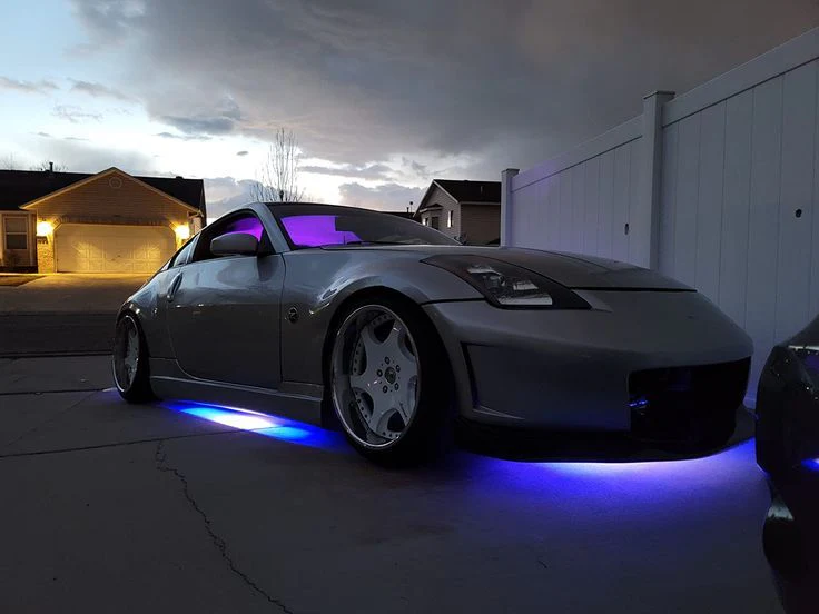 Neoninių LED automobilių apšvietimo rinkinys