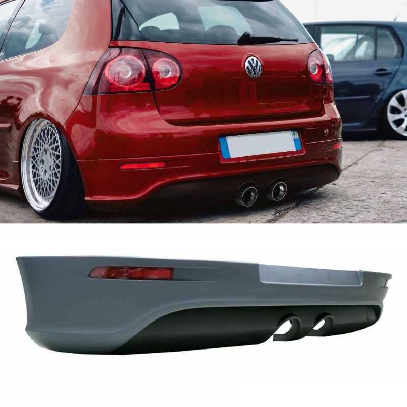 VW Golf V 5 galinio difuzoriaus apdangalas „Valance Duplex Sport“ komplektas R32 + ABE+ montavimo instrukcija