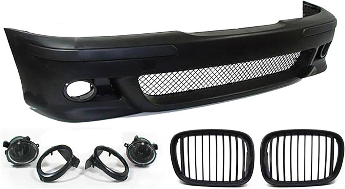 M Sport / M5 priekinis bamperis BMW E39 96-03 su rūko žibintais ir grotelėmis