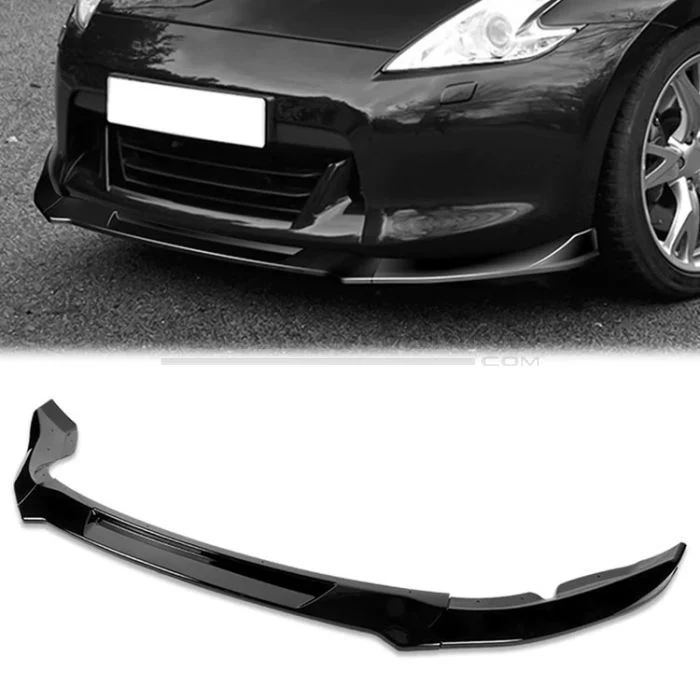 Juodas ABS plastikinis priekinio bamperio lankas Nissan 370Z Pre Facelift modeliui