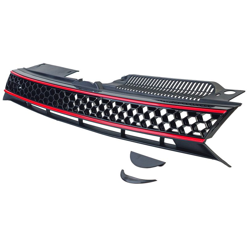 Korinės grotelės be emblemos Sport Look tinka VW Golf 6 taip pat GTI 08-13