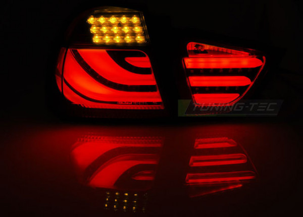 BMW E90 09-11 LED galiniai žibintai, dūminiai juodi