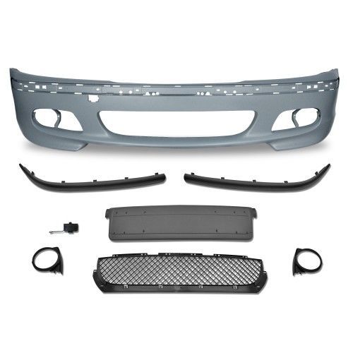 M Sport priekinis bamperis BMW E46 sedanui / universalui su rūko žibintais
