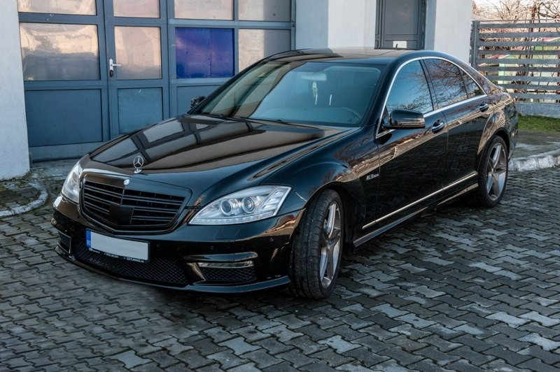 ANG S65 Look juodos blizgios priekinės grotelės Mercedes W221 Facelift 2010-2013