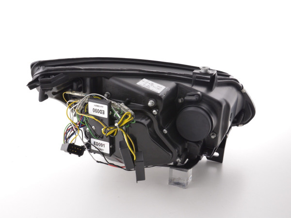BMW 5 serijos E60/E61 metų 03–07 priekinis žibintas, juodasFK-Automotive