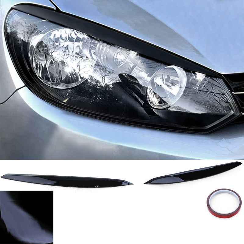 Priekinių žibintų užvalkalai Evil Eye Black Gloss pora VW Golf 6 08-12