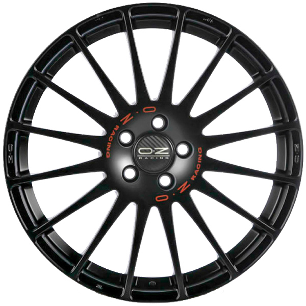 OZ RACING Superturismo GT Matt Black Red Lettering
