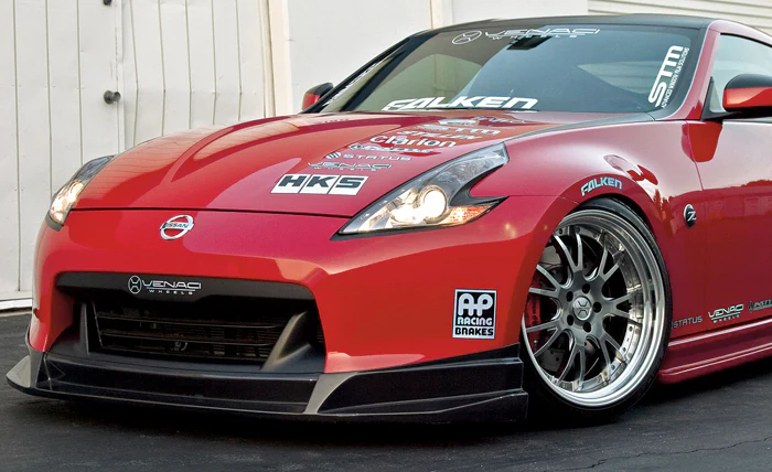 PU dizaino lūpa „Nissan 370Z“ „Nissan Nismo“ priekiui