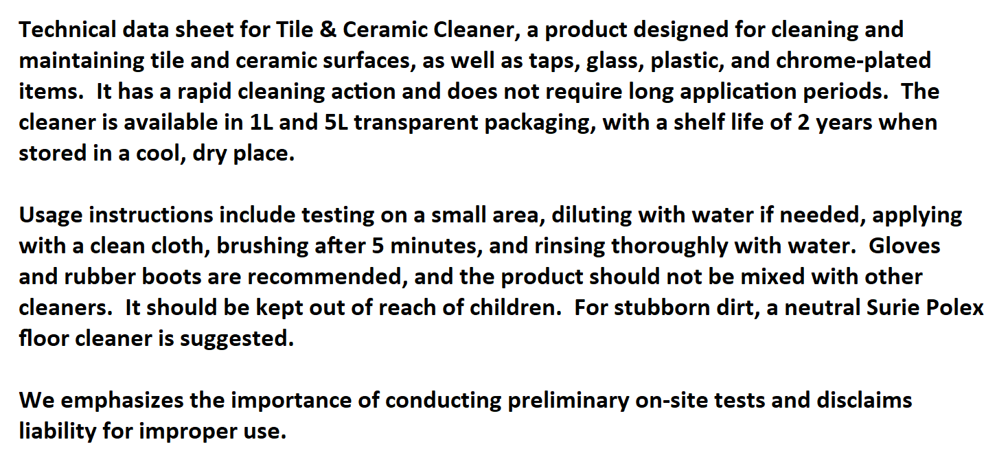 Tile & Ceramic Cleaner