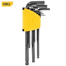 Deli Hex Key Long, Flat End 9Pcs Set.