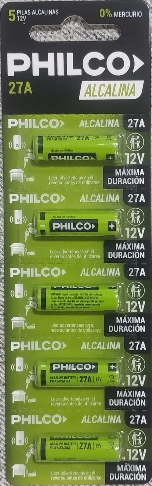 pila Philco Alcalinas 27A