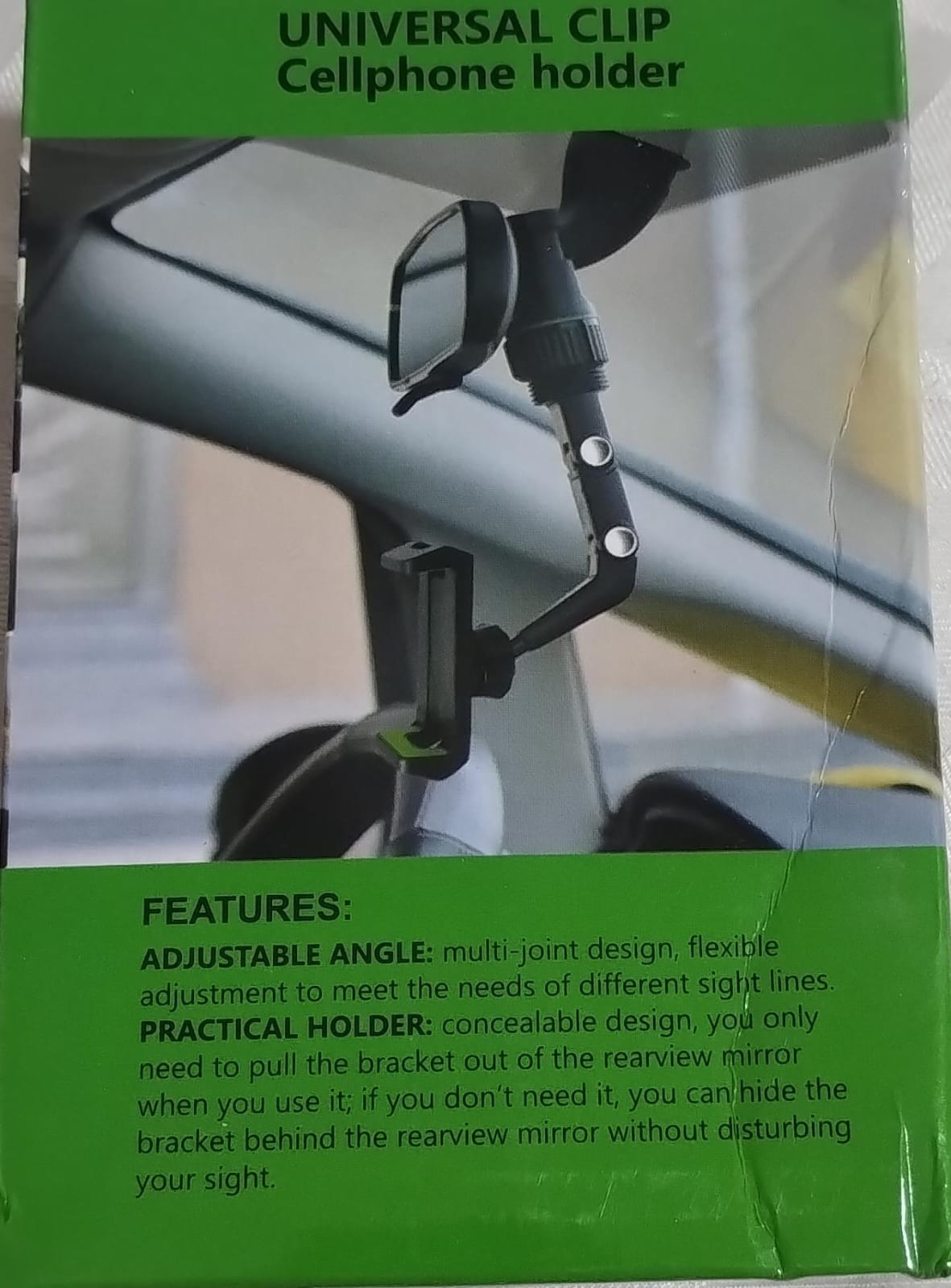 Soporte universal clip para espejo retrovisor