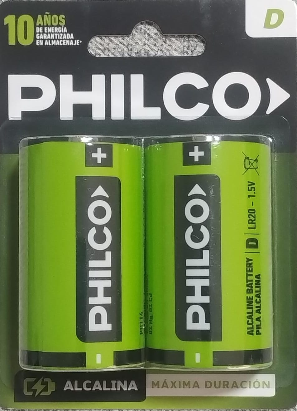 Pilas alcalinas Philco tipo D