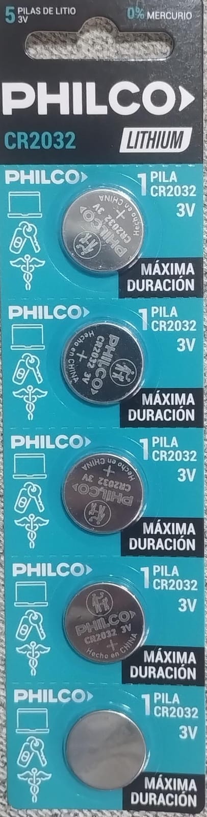 Pilas de litio PHILCO CR2032