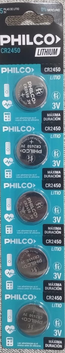 Pilas de botón Philco CR2450