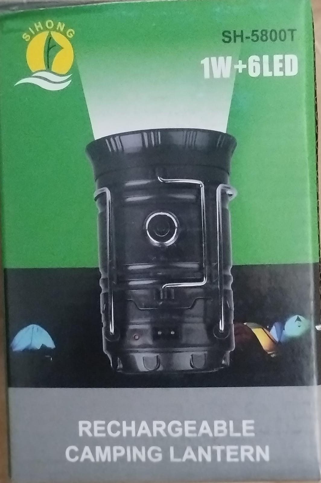 Farol recargable para campamento