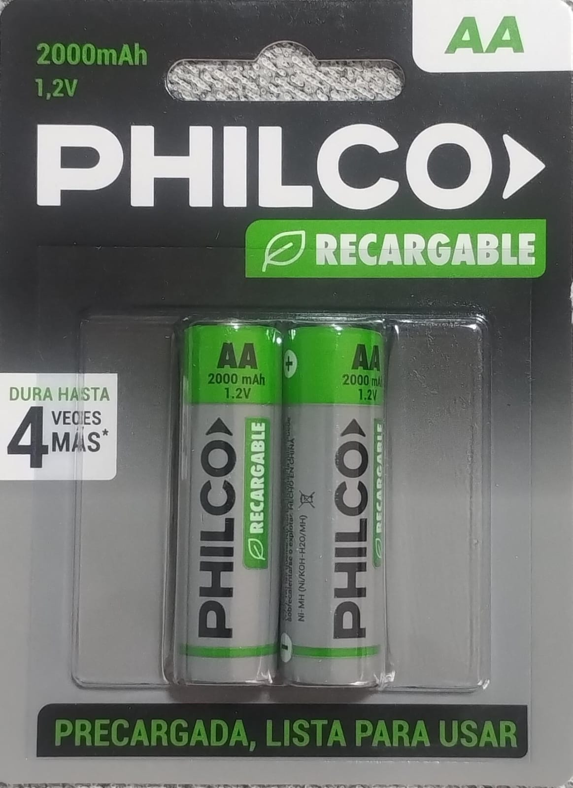pilas recargables Philco AA