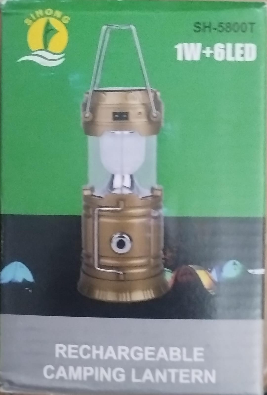 Farol recargable para campamento