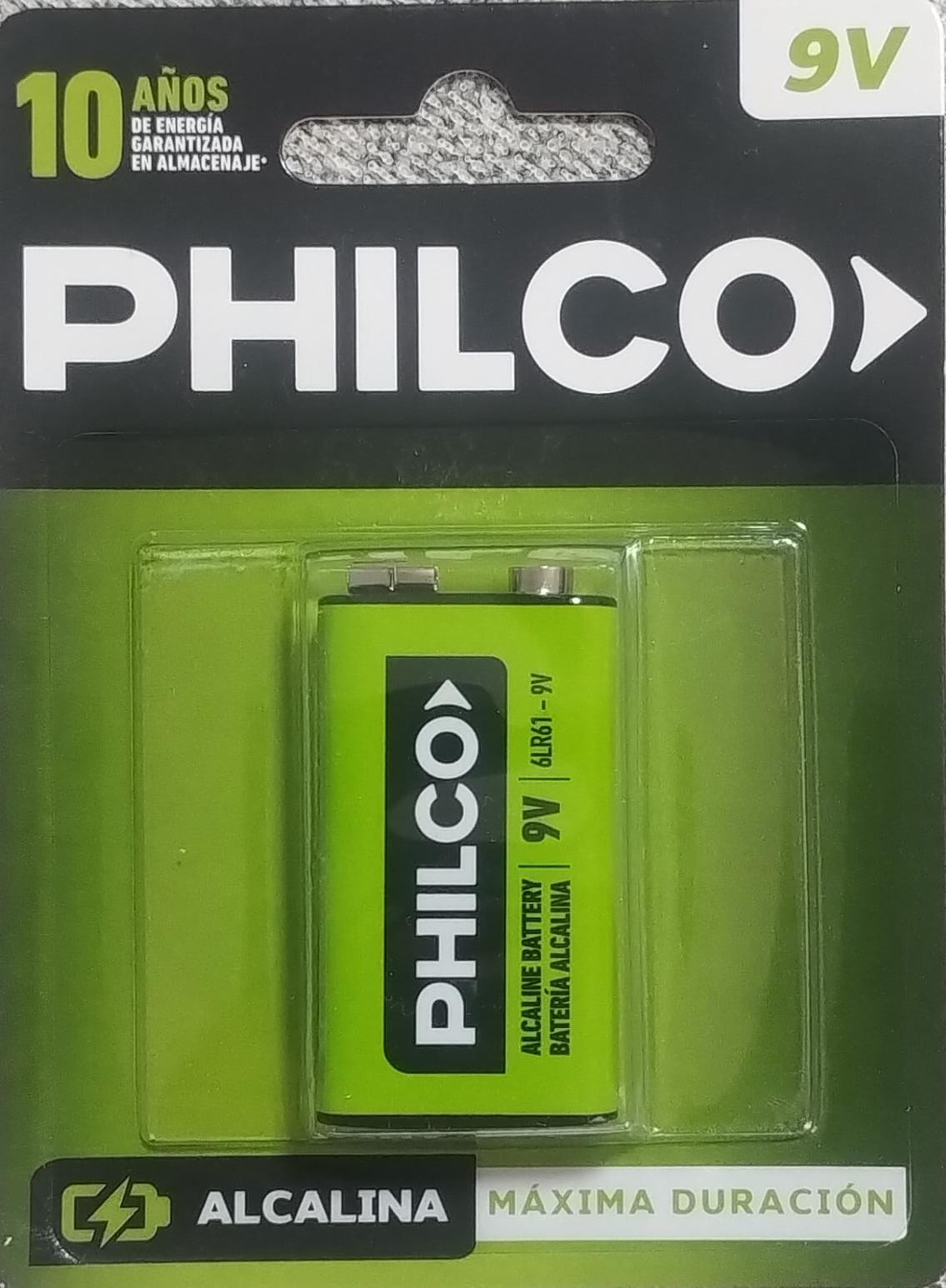Batería alcalina PHILCO 9V