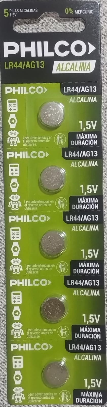 pilas Philco LR44/AG13